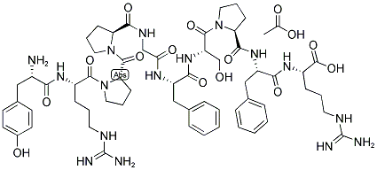 TYR-ARG-PRO-PRO-GLY-PHE-SER-PRO-PHE-ARG ACETATE SALT Struktur