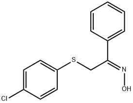 2-[(4-CHLOROPHENYL)SULFANYL]-1-PHENYL-1-ETHANONE OXIME Struktur