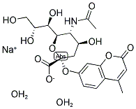 4-METHYLUMBELLIFERYL-N-ACETYL-ALPHA-D-NEURAMINIC ACID SODIUM SALT DIHYDRATE Struktur