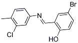 4-BROMO-2-([(3-CHLORO-4-METHYLPHENYL)IMINO]METHYL)PHENOL Struktur