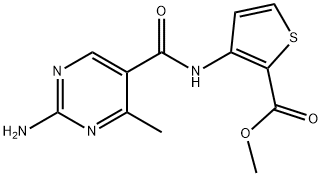 METHYL 3-([(2-AMINO-4-METHYL-5-PYRIMIDINYL)CARBONYL]AMINO)-2-THIOPHENECARBOXYLATE Struktur