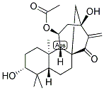 11-ACETOXY-3,13-DIHYDROXY-16-KAUREN-15-ONE Struktur