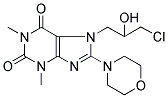 7-(3-CHLORO-2-HYDROXYPROPYL)-1,3-DIMETHYL-8-MORPHOLINO-2,3,6,7-TETRAHYDRO-1H-PURINE-2,6-DIONE Struktur