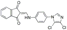 2-(((4-(4,5-DICHLOROIMIDAZOLYL)PHENYL)AMINO)METHYLENE)INDANE-1,3-DIONE Struktur