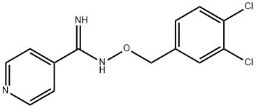 N'-[(3,4-DICHLOROBENZYL)OXY]-4-PYRIDINECARBOXIMIDAMIDE Struktur