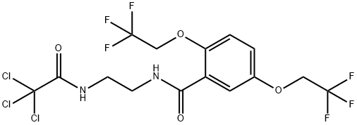 N-(2-[(2,2,2-TRICHLOROACETYL)AMINO]ETHYL)-2,5-BIS(2,2,2-TRIFLUOROETHOXY)BENZENECARBOXAMIDE Struktur