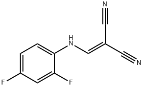 (((2,4-DIFLUOROPHENYL)AMINO)METHYLENE)METHANE-1,1-DICARBONITRILE Struktur