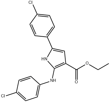 ETHYL 2-(4-CHLOROANILINO)-5-(4-CHLOROPHENYL)-1H-PYRROLE-3-CARBOXYLATE Struktur