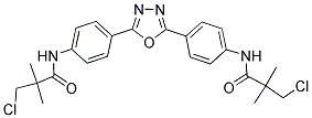 N1-[4-(5-(4-[(3-CHLORO-2,2-DIMETHYLPROPANOYL)AMINO]PHENYL)-1,3,4-OXADIAZOL-2-YL)PHENYL]-3-CHLORO-2,2-DIMETHYLPROPANAMIDE Struktur