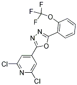 2-(2,6-DICHLORO-4-PYRIDYL)-5-[2-(TRIFLUOROMETHOXY)PHENYL]-1,3,4-OXADIAZOLE Struktur