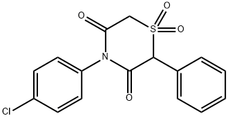 4-(4-CHLOROPHENYL)-2-PHENYL-1LAMBDA6,4-THIAZINANE-1,1,3,5-TETRAONE Struktur