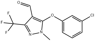 5-(3-CHLOROPHENOXY)-1-METHYL-3-(TRIFLUOROMETHYL)-1H-PYRAZOLE-4-CARBALDEHYDE Struktur