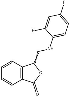 3-[(2,4-DIFLUOROANILINO)METHYLENE]-2-BENZOFURAN-1(3H)-ONE Struktur