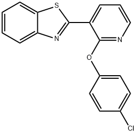 2-[2-(4-CHLOROPHENOXY)-3-PYRIDINYL]-1,3-BENZOTHIAZOLE Struktur