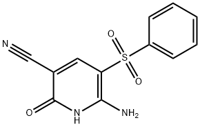 6-AMINO-2-HYDROXY-5-(PHENYLSULFONYL)NICOTINONITRILE Struktur