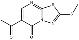 6-ACETYL-2-(METHYLSULFANYL)-5H-[1,3,4]THIADIAZOLO[3,2-A]PYRIMIDIN-5-ONE Struktur