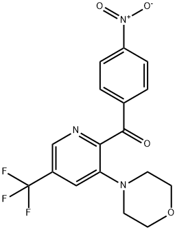 [3-MORPHOLINO-5-(TRIFLUOROMETHYL)-2-PYRIDINYL](4-NITROPHENYL)METHANONE Struktur