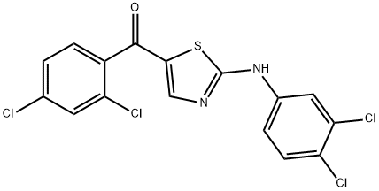 [2-(3,4-DICHLOROANILINO)-1,3-THIAZOL-5-YL](2,4-DICHLOROPHENYL)METHANONE Struktur