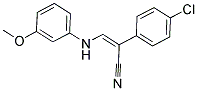 1-CYANO-1-(4-CHLOROPHENYL)-2-[(3-METHOXYPHENYL)AMINO]ETHENE Struktur