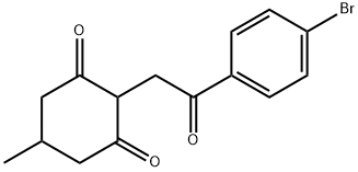 2-(2-(4-BROMOPHENYL)-2-OXOETHYL)-5-METHYLCYCLOHEXANE-1,3-DIONE Struktur