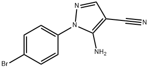 5-AMINO-1-(4-BROMOPHENYL)-1H-PYRAZOLE-4-CARBONITRILE Struktur