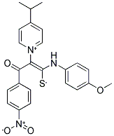 2-(4-ISOPROPYLPYRIDINIUM-1-YL)-1-(4-METHOXYANILINO)-3-(4-NITROPHENYL)-3-OXOPROP-1-ENE-1-THIOLATE Struktur