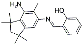 2-([(7-AMINO-1,1,3,3,6-PENTAMETHYL-2,3-DIHYDRO-1H-INDEN-5-YL)IMINO]METHYL)PHENOL Struktur