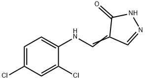 4-[(2,4-DICHLOROANILINO)METHYLENE]-2,4-DIHYDRO-3H-PYRAZOL-3-ONE Struktur