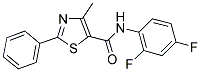 N-(2,4-DIFLUOROPHENYL)-4-METHYL-2-PHENYL-1,3-THIAZOLE-5-CARBOXAMIDE Struktur