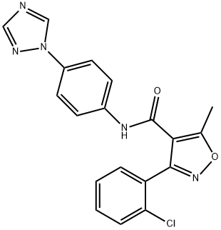 (3-(2-CHLOROPHENYL)-5-METHYLISOXAZOL-4-YL)-N-(4-(1,2,4-TRIAZOLYL)PHENYL)FORMAMIDE Struktur