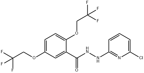 N'-(6-CHLORO-2-PYRIDINYL)-2,5-BIS(2,2,2-TRIFLUOROETHOXY)BENZENECARBOHYDRAZIDE Struktur