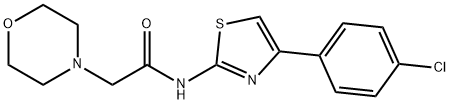 N-[4-(4-CHLOROPHENYL)-1,3-THIAZOL-2-YL]-2-MORPHOLINOACETAMIDE Struktur