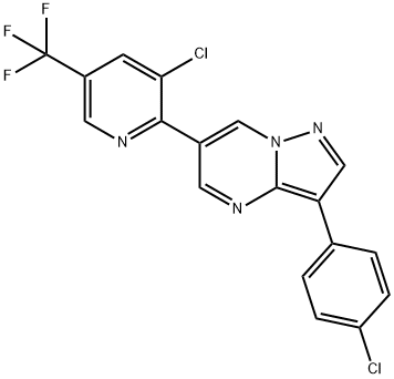 3-(4-CHLOROPHENYL)-6-[3-CHLORO-5-(TRIFLUOROMETHYL)-2-PYRIDINYL]PYRAZOLO[1,5-A]PYRIMIDINE Struktur