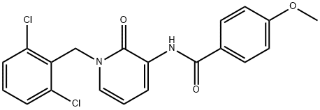 N-[1-(2,6-DICHLOROBENZYL)-2-OXO-1,2-DIHYDRO-3-PYRIDINYL]-4-METHOXYBENZENECARBOXAMIDE Struktur