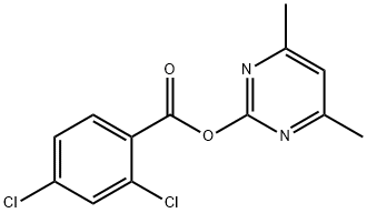 4,6-DIMETHYL-2-PYRIMIDINYL 2,4-DICHLOROBENZENECARBOXYLATE Struktur