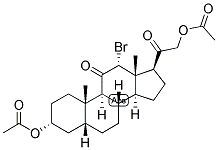 5-BETA-PREGNAN-12-ALPHA-BROMO-3-ALPHA, 21-DIOL-11,20-DIONE DIACETATE Struktur