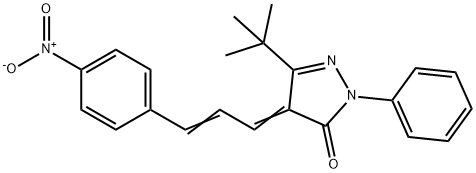 3-(TERT-BUTYL)-4-(3-(4-NITROPHENYL)PROP-2-ENYLIDENE)-1-PHENYL-2-PYRAZOLIN-5-ONE Struktur