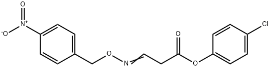 4-CHLOROPHENYL 3-([(4-NITROBENZYL)OXY]IMINO)PROPANOATE Struktur