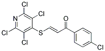 1-(4-CHLOROPHENYL)-3-[(2,3,5,6-TETRACHLORO-4-PYRIDYL)THIO]PROP-2-EN-1-ONE Struktur