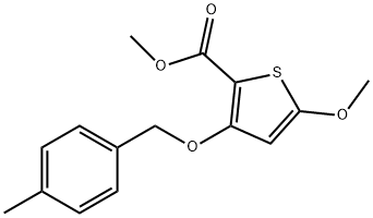 METHYL 5-METHOXY-3-[(4-METHYLBENZYL)OXY]-2-THIOPHENECARBOXYLATE Struktur