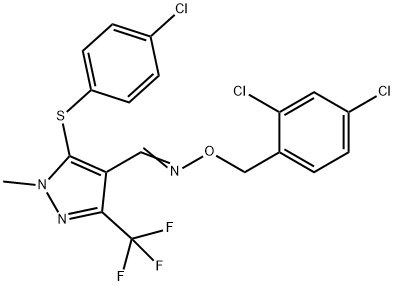 5-[(4-CHLOROPHENYL)SULFANYL]-1-METHYL-3-(TRIFLUOROMETHYL)-1H-PYRAZOLE-4-CARBALDEHYDE O-(2,4-DICHLOROBENZYL)OXIME Struktur