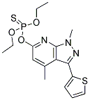 O-[1,4-DIMETHYL-3-(2-THIENYL)-1H-PYRAZOLO[3,4-B]PYRIDIN-6-YL] O,O-DIETHYL PHOSPHOTHIOATE Struktur