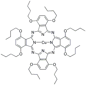 1,4,8,11,15,18,22,25-OCTABUTOXYPHTHALOCYANINE COPPER(II) SALT Struktur