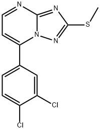 7-(3,4-DICHLOROPHENYL)-2-(METHYLSULFANYL)[1,2,4]TRIAZOLO[1,5-A]PYRIMIDINE Struktur