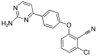 2-[4-(2-AMINOPYRIMIDIN-4-YL)PHENOXY]-6-CHLOROBENZONITRILE Struktur