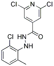 N'4-(2-CHLORO-6-METHYLPHENYL)-2,6-DICHLOROPYRIDINE-4-CARBOHYDRAZIDE Struktur