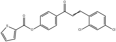 4-[3-(2,4-DICHLOROPHENYL)ACRYLOYL]PHENYL 2-THIOPHENECARBOXYLATE Struktur