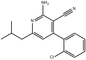 2-AMINO-4-(2-CHLOROPHENYL)-6-ISOBUTYLNICOTINONITRILE Struktur