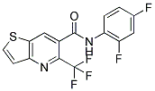 N-(2,4-DIFLUOROPHENYL)-5-(TRIFLUOROMETHYL)THIENO[3,2-B]PYRIDINE-6-CARBOXAMIDE Struktur