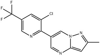 6-[3-CHLORO-5-(TRIFLUOROMETHYL)-2-PYRIDINYL]-2-METHYLPYRAZOLO[1,5-A]PYRIMIDINE Struktur